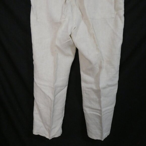 Y2K | OLD NAVY SURPLUS CO. | 36 x 30 | Classic Beige Linen Straight Leg Pants - Picture 14 of 16